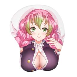 Mouse Pads Wrist Rests Kanroji Mitsuri Anime 3D Oppai Mouse Pad Wrist Rest Y240423