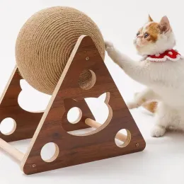 Toys Pet Interactive Cat Toy Cat Scratch Board Sisal Rope Ball Cat Scratching Post Relieve Boredom Kitten Stuff Accessories Supplies