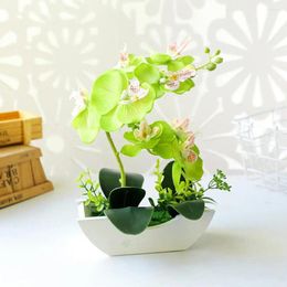 Decorative Flowers Nice-looking Simulation Flower Pretty Fake Pot Plant Not Wither Desk Decor Artificial Decoration