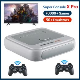 Consoles Super Console X Pro Video Game Console Retro Gamebox 4K HD TV 2.4G Wireless Gamepads Emulators Controllers 70000+ Games