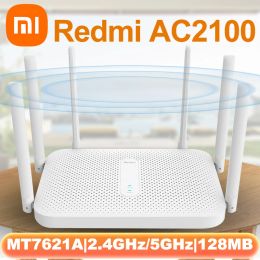 Routers Xiaomi Mi Redmi Router Ac2100 Dualcore Cpu 5g 2.4g Dualband Gigabit Port Signal Enhancement Wifi Throughwall Gaming Routing