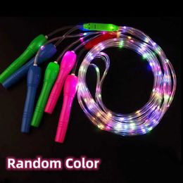 Jump Ropes LED luminous jump rope for childrens night exercise fitness training sports swing rope Y240423
