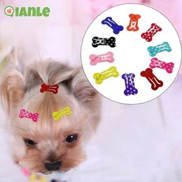 Dog Apparel 10/30pcs/Lot Bone Shaped Hairpin Puppy Cat Hair Clips Pet Accessories Grooming Dogs Supplies For Small