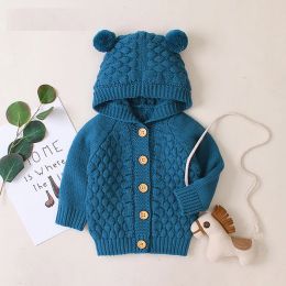 Sweaters Newborn Sweater Coat for 624Months Toddler Children Casual Solid Coats Autumn Keep warm Jacket for Girls Boy Christmas costumes