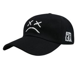 lil peep dad hat embroidery 100 cotton baseball cap sad face hat hip hop cap golf love lil peep snapback women men9472074