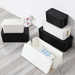 Organizers Multipurpose Desk Cable Storage Box Power Strip Cable Management Antiskid Power Cord Charger Socket Winder Organizer Wire Case