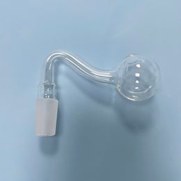 SmokPro 14mm Male Curved Oil Burner Pipe With 3cm Head Bowl / 10mm Glass Dab Rig Smoke Accessory Bent Smoking Nail