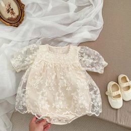 One-Pieces Summer Baby Clothes Infant Girls Bodysuits Lace Embroidery Bodysuit Toddler Outfit
