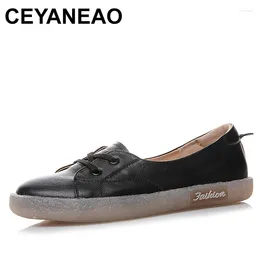 Casual Shoes Fashion Women Designer Cow Leather Loafers Female Flat Sneakers Ladies Slip-On Moccasins