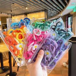 Accessories 50Pcs/set Korean Hair Rope Candy Colour Hair Ring Girls Woman Towel Ring Elastic Rubber Bands