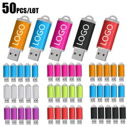 Drives 50pcs usb flash disk mix color cle usb2.0 16GB 32GB 8GB 4GB 512MB Pen Drive photography Flash stick key usb free engrave logo