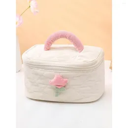 Storage Bags Corduroy Portable Small Large Capacity Cute High-end Cake Washing And Cosmetic Bag