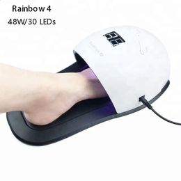 48W LED UV Manicure Lamp for Feet Professional Nail Dryer Portable Gel Polish Curing Varnish Art Tools 240415