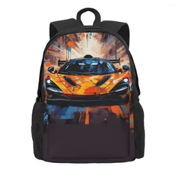 Backpack Fantastic Sports Car Various Styles Wall Graffiti Outdoor Backpacks Boy Funny High School Bags Design Print Rucksack