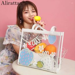 Shoulder Bags Large Capacity One Jelly For Women 2024 Summer Style Casual Brand Ladies Handbag Simple Shopping Handbags