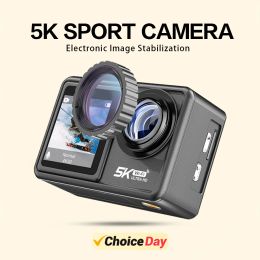 Filters Cerastes Action Camera 5k 4k 60fps Eis Video with Optional Filter Lens 48mp Zoom 1080p Webcam Vlog Wifi Sports Cam with Remote