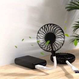 Small Fan Usb Inline Silent Office Table Cooler Summer Portable Rechargeable 240416