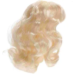 Dog Apparel Cat Costume Hair: Synthetic Blonde Wavy Hair Christmas Curly Holiday Puppy Prop Clothes