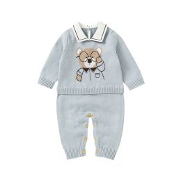 One-Pieces Casual Wear Bear Long Sleeve Knit Cotton Spring & Autumn Baby Boys & Girls Rompers Newborn Infant Bodysuit Jumpsuit For 018M