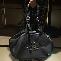 Correct Dowager Leather Pattern Middle Ancient Bag Saturn Tote Wandering Bag Large Capacity One Shoulder Handbag for Women