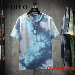 Tie-dye Casual Funny T Shirt For Men Clothing Korean Streetwear In T Shirts For Man Size 5XL 2024 Summer Arrivals 240423