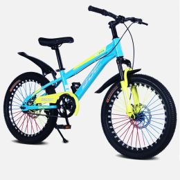 Bicycle WOLFACE 818 Years Old Children's Aluminum Alloy Mountain Bike 18/20/22 Inch Youth Double Disc Brake Safety Bicycle Dropshipping