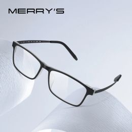 Lenses Merrys Design Pure Titanium Ultralight and Comfortable Unisex Eyeglasses Frame for Men Women Tr90 Eyewear Optics Frame S2822