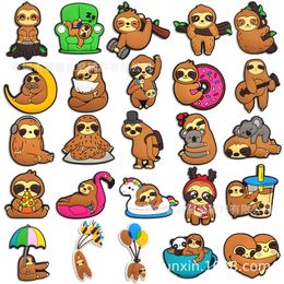 girls animal sloth charms Anime charms wholesale childhood memories funny gift cartoon charms shoe accessories pvc decoration buckle soft rubber clog charms