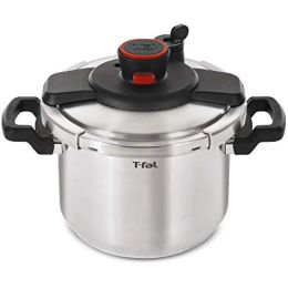 Multicookers Tfal Clipso Stainless Steel Pressure Cooker 8 Quart Induction Cookware, Pots and Pans, Dishwasher Safe Silver