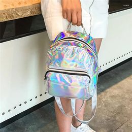 School Bags 2024 Korean Women Laser Backpack Casual Female Large-capacity Fashion Ladies Shoulder Slung Student Bag