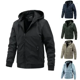 Men's Jackets Spring And Autumn Detachable Hooded Jacket Casual Sports Thin Cotton Trend Menswear