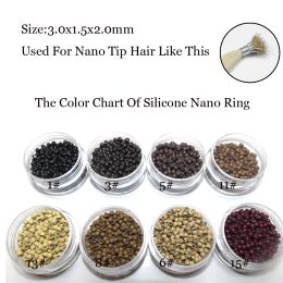 Tubes Silicone Nano Micro Rings/Bead for Hair Extensions Multi Color 1000 Units per lot Silicone Nano Ring Beads for Nano Tip hair
