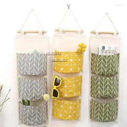 Storage Bags Lovely Wall Hanging Sundries Cotton Thread Bag Multi-layer Holder Cosmetic Rack Jewellery Basket Organiser