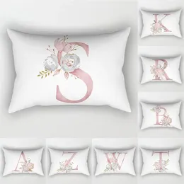 Pillow 30x50cm Pink 26 Letters Print Case Sofa S Decorative Throw Pillows Cover Home Decoration Pillowcover