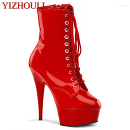 Dance Shoes Stiletto Boots 15 Cm High Sexy Catwalk Model Low Strappy Dancing
