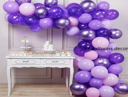 70Pieces Purple Balloon Garland Arch Kit Adult Birthday Balloons for Wedding Party Backdrop Decoration Baby Shower Supplies T200624560544