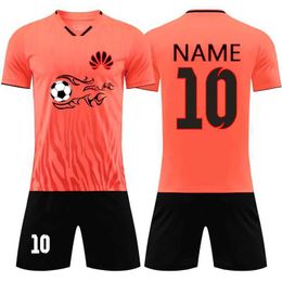 Fans Tops Tees 22/23 New Children Mens Soccer Jerseys Tracksuit Football Training Sets Blank Boys Custom Customize DIY Team Sportswear Y240423