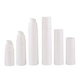 Bottles 20pcs Airless Pump Bottle White Cosmetic Packaging Empty Sample Container Lotion Plastic Vacuum Emulsion Tube 15ml 30ml 50ml