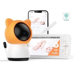 Camera NEW 5" Video Baby Monitor 2.4GH WiFi 1080P Camera NightVision Motion and Sound Notifications Humidity Support Phone App Control