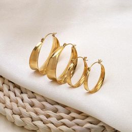 Hoop Earrings Fashionable And Minimalist Circular Titanium Steel Women's Boutique Jewellery