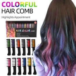 Colour 10/6/1pcs Hair Colouring Comb Set Mascara Design Crayons Chalk for The Hair Colour Temporary Blue Hair Dye with Comb Dye