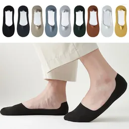 Men's Socks Seamless Ice Silk Comfortable Breathable Cotton Bottom Low Tube Silicone Anti-slip Thin Invisible Summer