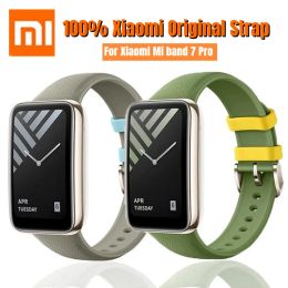 Accessories 100% Original Xiaomi Mi Band 7 Pro Strap Miband Silicion Leather Texture Xiomi Miband 7pro Wristband Replacement Bracelet