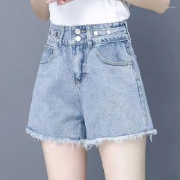 Women's Jeans Blue Denim Shorts Summer Female High Waist Casual Chic Loose Jean For Women 2024 Short Femme Q340