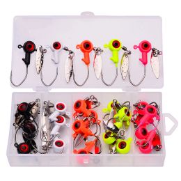 Accessories Yi Yi Jig Heads Freshwater Fishing Lures Jig Head with Eye Ball 25PCS Painted Hooks Fishing Jigs for Bass/Crappie