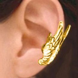 Earrings Huitan Wing Ear Cuffs for Women Antique Silver Color/Gold Colour Personality Punk Female Nonpiercing Clip Earrings New Jewellery