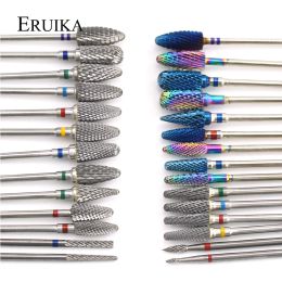 Bits 66 Types Tungsten Blue Rainbow Carbide Nail Drill Bit Electric Nail Mills Cutter for Manicure Machine Nail Files Accessories