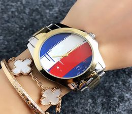 Fashion Brand wrist watch for women039s Girl flag style Steel metal band quartz watches TOM650128386456