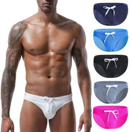 Underpants Men Swimming Trunks Swim Men's Low-rise Drawstring Briefs With Quick Drying Technology Adjustable For Beach