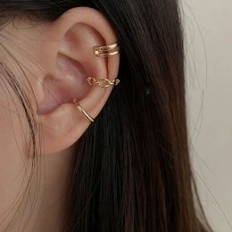 Earrings 3Pcs/Set Clips Earring for Women Minimalist Fashion Cartilage Hoop Earrings Sets Ear Cuff Fake Piercing Clip on Earring